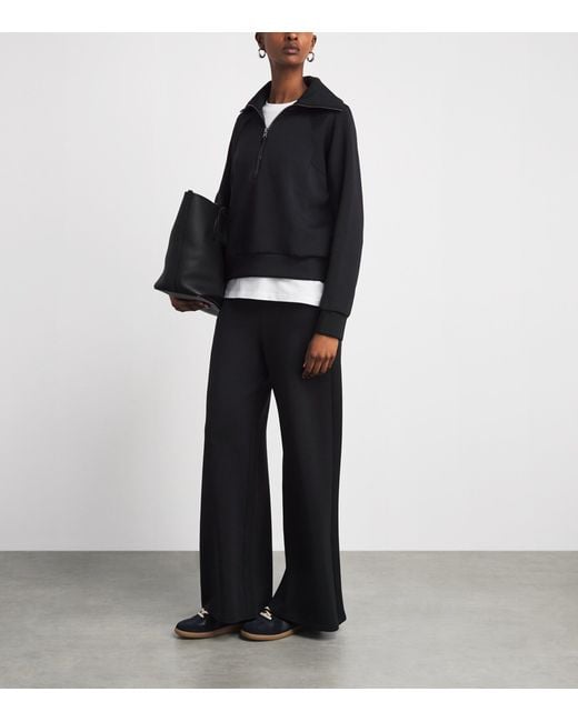 Spanx Black Airessentials Wide-Leg Sweatpants
