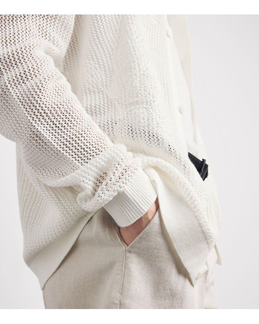 CHE White Feriando Crochet Shirt for men