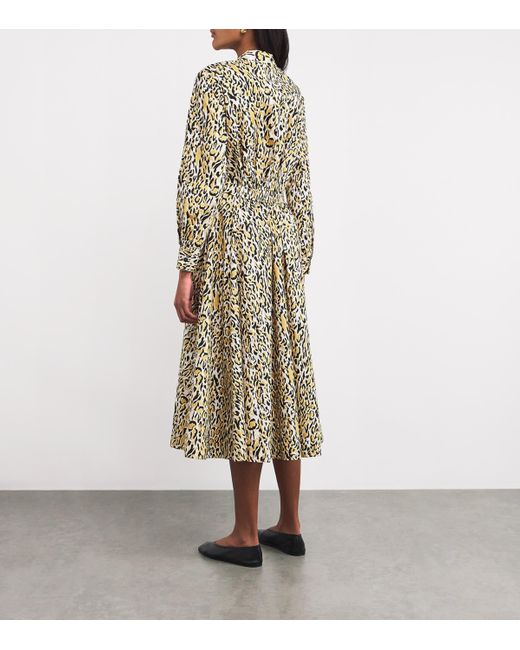 Maje Natural Leopard Print Midi Dress