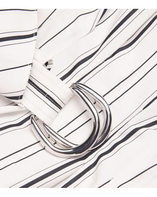 Adam Lippes White Belted Nansi Midi Dress