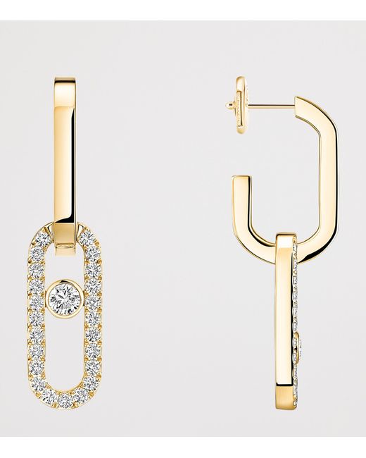 Messika Metallic Move Link And Diamond Drop Earrings