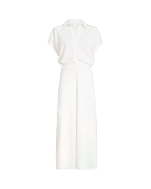 Brunello Cucinelli White Twill Maxi Dress