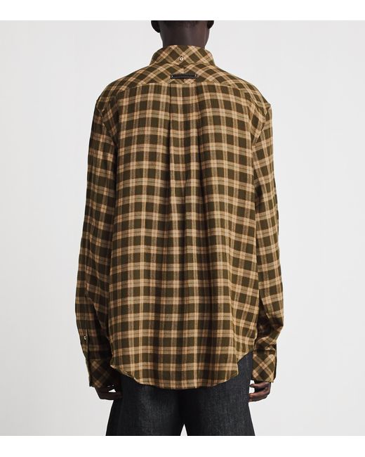 Wales Bonner Green Cotton Check Canopy Shirt