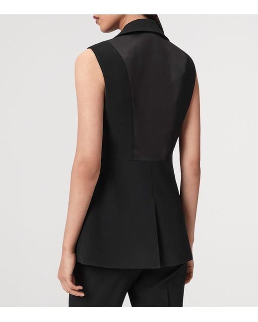 AllSaints Black Astra Tailored Waistcoat