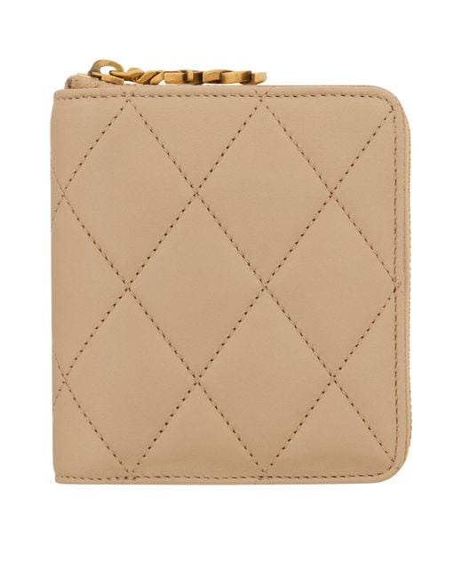 Saint Laurent Natural Quilted Wallet