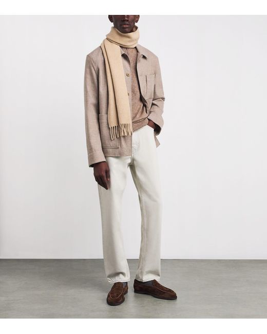 Jacob Cohen White Limited Edition Pony Hair-Patch Sean Relaxed Jeans for men