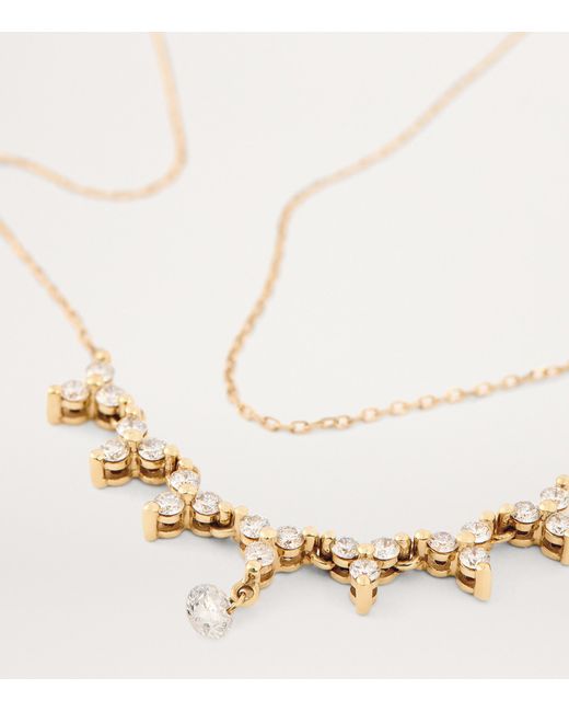 PERSÉE Metallic And Diamond Triangle Tennis Necklace