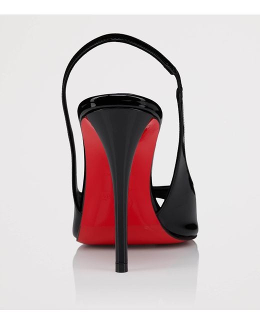 Christian Louboutin Black Sofia Z Patent Leather Slingback Sandals 100