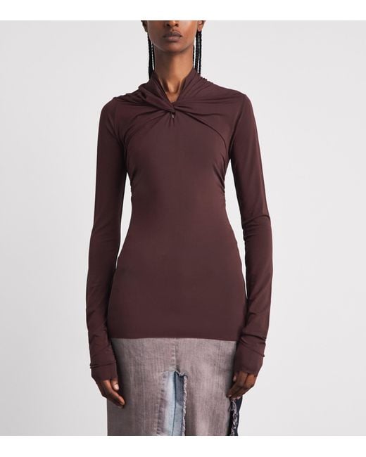 Rick Owens Purple Twisted Kail Top