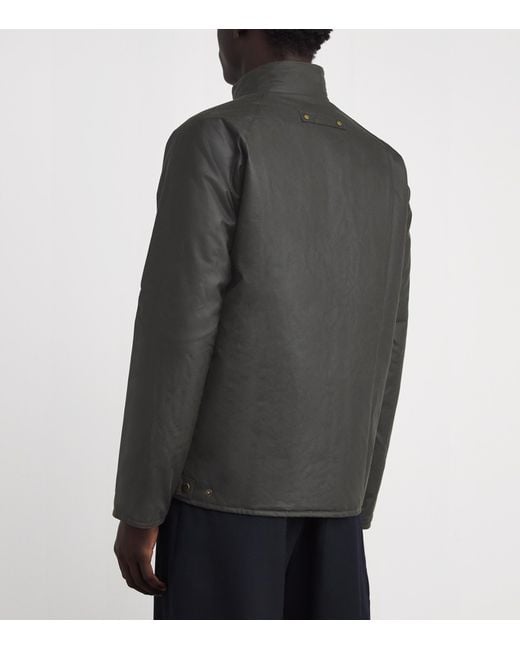 Barbour Black Waxed Cordhill Jacket for men