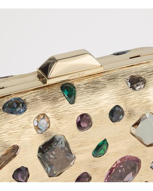 Jimmy Choo Natural Crystal-Embellished Cloud Clutch Bag