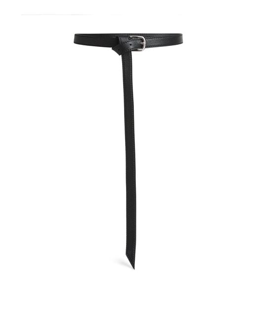 Eleventy Black Leather Belt