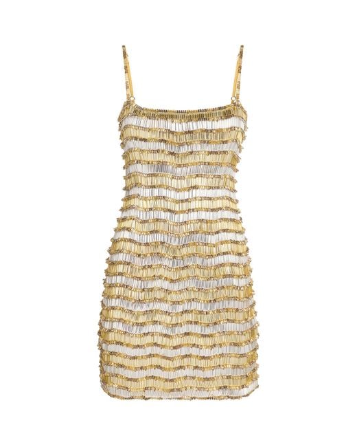 gold lame dress 80s Rachel Gilbert Sadie Mini Dress | Gold main image 1