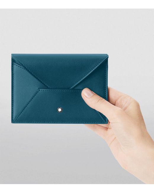 Montblanc Blue Leather Meisterstück Selection Soft Passport Holder for men