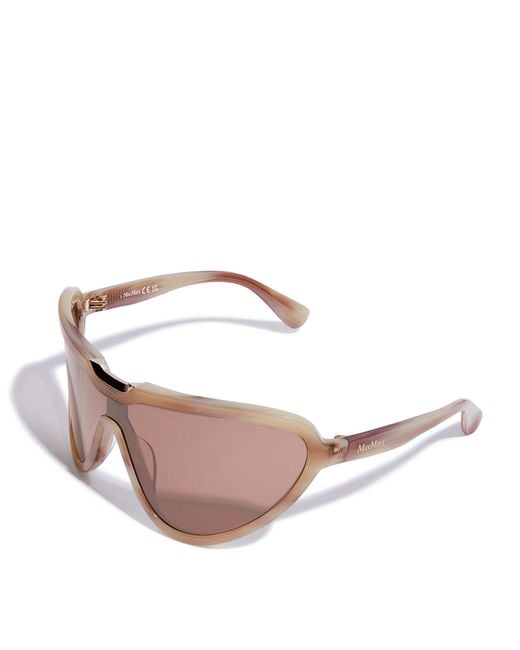 Max Mara Pink Wrap-around Sunglasses