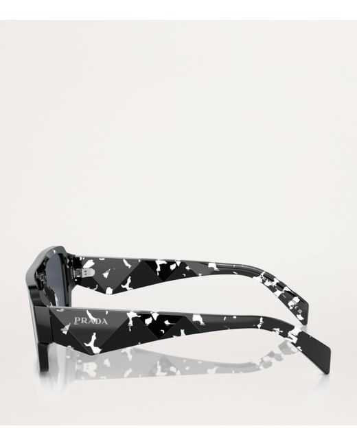 Prada Black Tortoiseshell Acetate Symbole Sunglasses for men