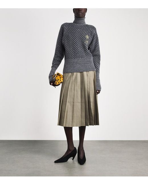 Vivienne Westwood Gray Checkmate Rollneck Sweater