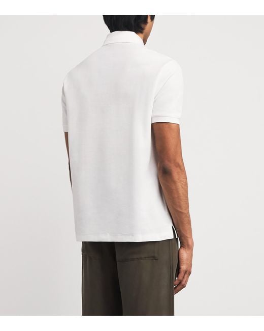 Emporio Armani White Cotton Polo Shirt for men