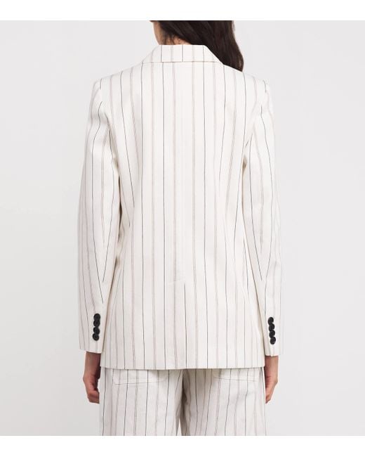 ME+EM White Cotton Stripe The Very Useful Blazer