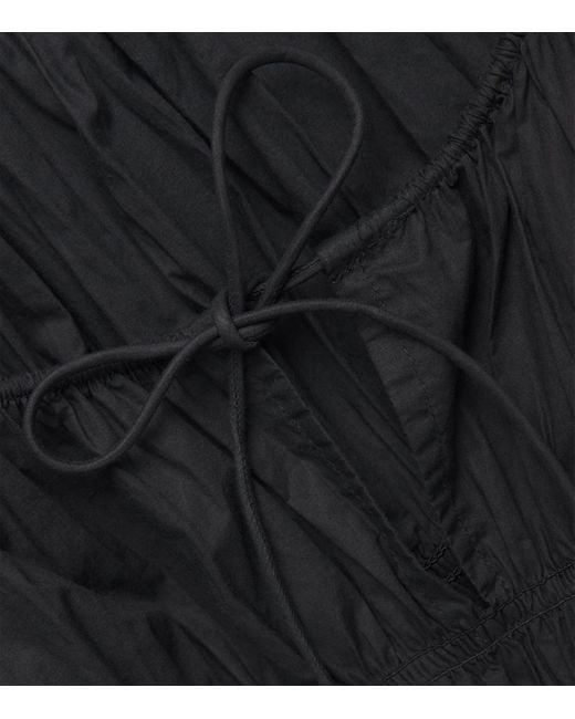 Doen Black Organic Cotton Quinn Midi Dress
