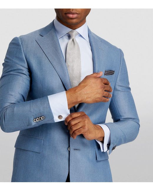 Deakin & Francis Blue And Ruby Patterned Cufflinks for men