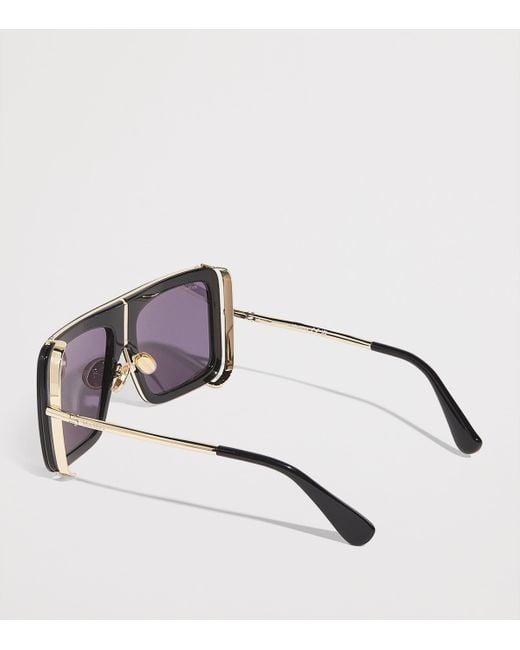 Max Mara Purple Acetate Square Sunglasses