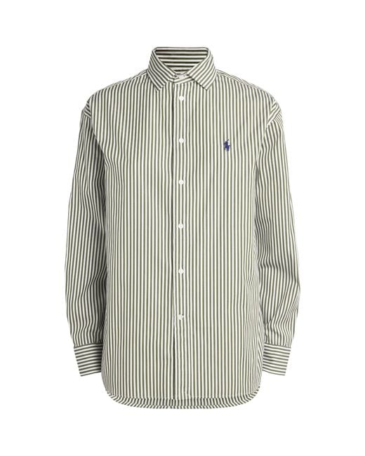 Polo Ralph Lauren Gray Cotton Stripe Shirt