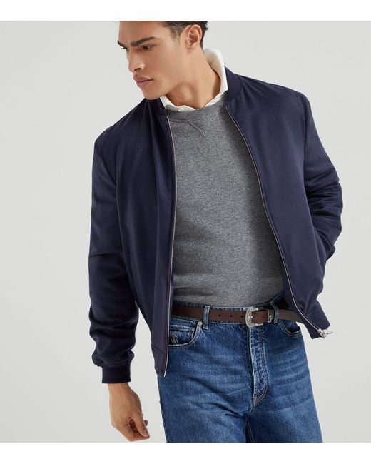 Brunello Cucinelli Gray Cashmere Sweater for men