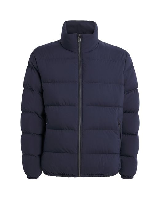 Ralph Lauren Blue Quilted Harmon Down Jacket for men