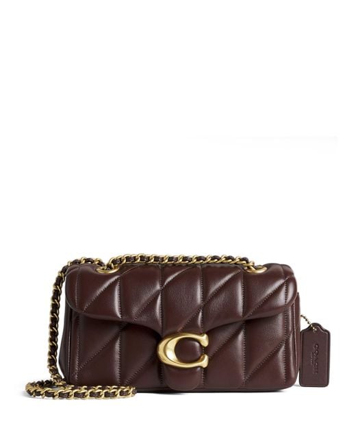 COACH Brown Quilted Leather Tabby 20 Shoulder Bag