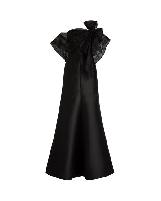 Alexis Mabille Black Off-the-shoulder Bow Gown