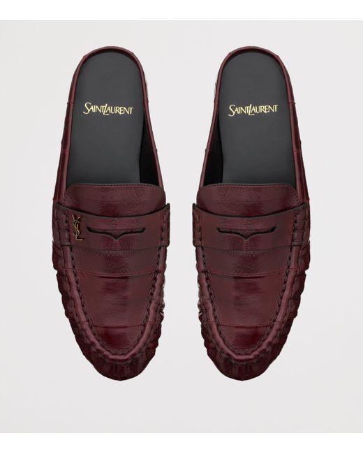 Saint Laurent Brown Eel Le Loafers