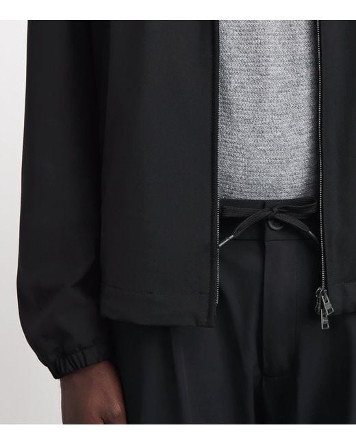 Herno Black Technical Bomber Jacket for men