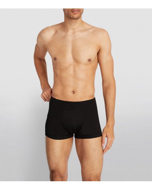 Zimmerli of Switzerland Black 252 Royal Classic Boxer Briefs for men