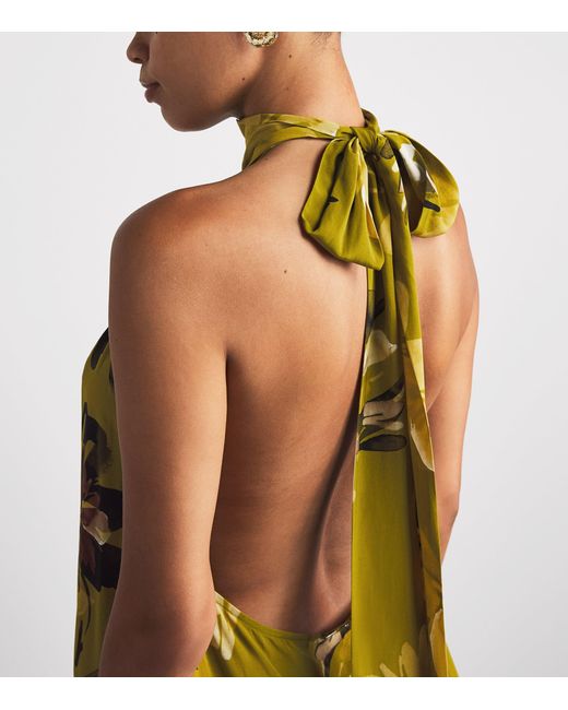 Away That Day Yellow Halterneck Ibiza Mini Dress