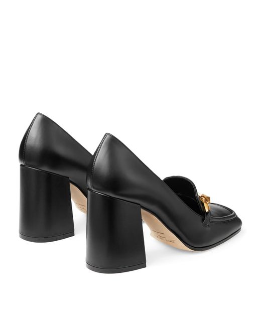 Jimmy Choo Black Diamond Tilda 85 Heeled Loafers