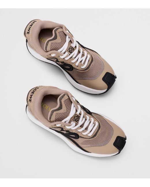 Loewe Brown Leather Pogo Sneakers for men