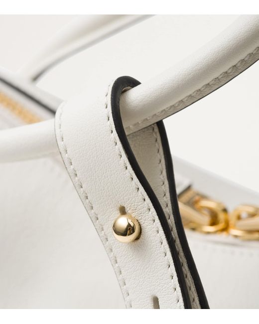 Prada Gray Leather Darling Top-Handle Bag