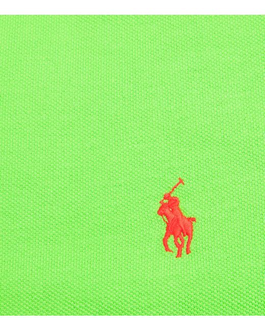 Polo Ralph Lauren Green Cotton Mesh Polo Pony Polo Shirt for men