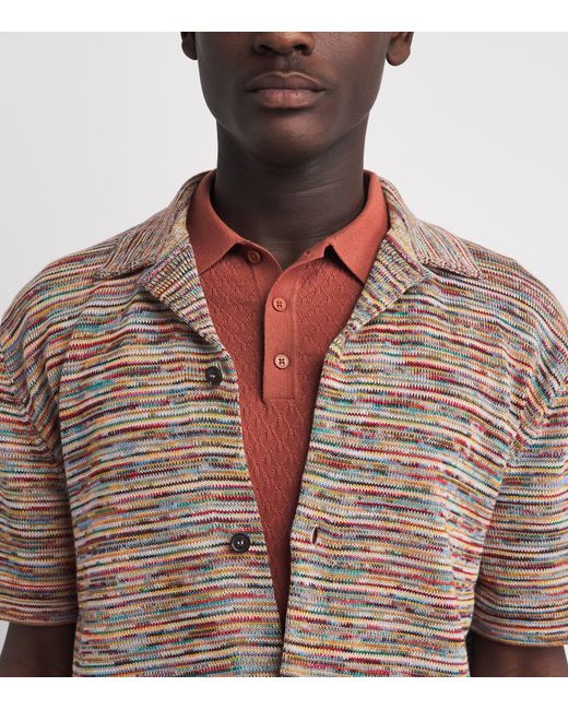 Paul Smith Brown Knitted Signature Stripe Shirt for men