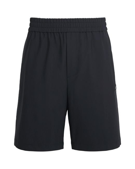 Moose Knuckles Blue Logo Nomad Shorts for men