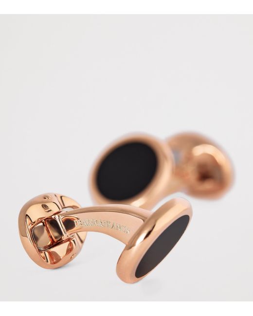 Deakin & Francis Metallic Onyx Cufflinks Dress Set for men