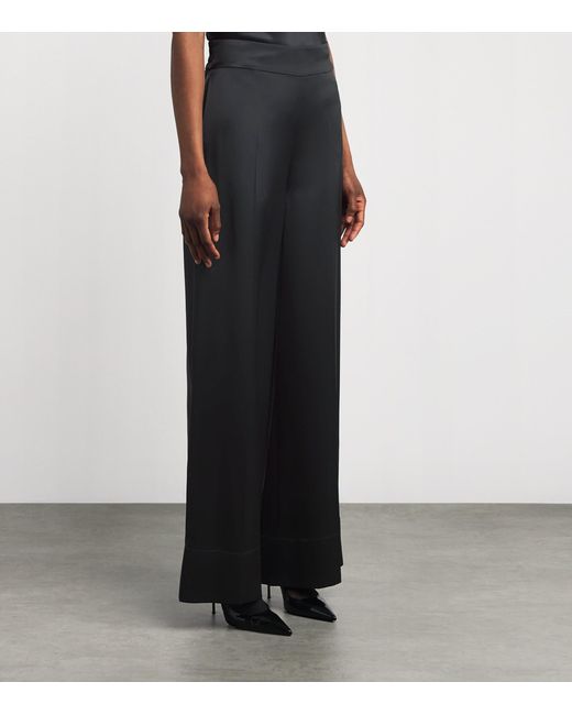 Joseph Black Satin Dijon Tailored Trousers