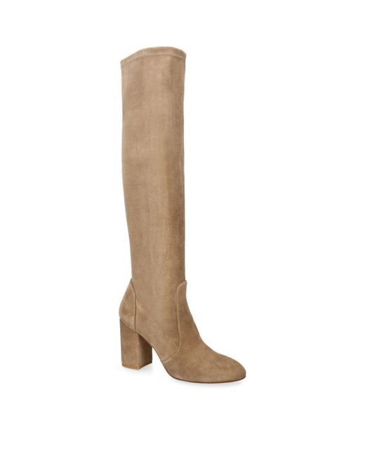 Stuart Weitzman Natural Suede Yuliana Slouch Boots 85