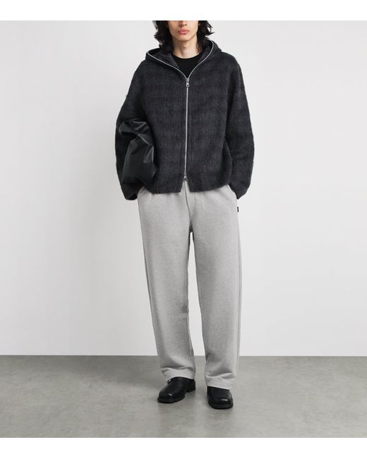 MM6 by Maison Margiela Gray Cotton-Blend Wide-Leg Sweatpants for men