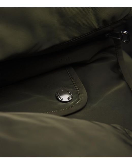 Yves Salomon Green Down-Mink Technical Puffer Jacket