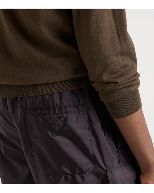 Prada Black Re-Nylon Swim Shorts for men