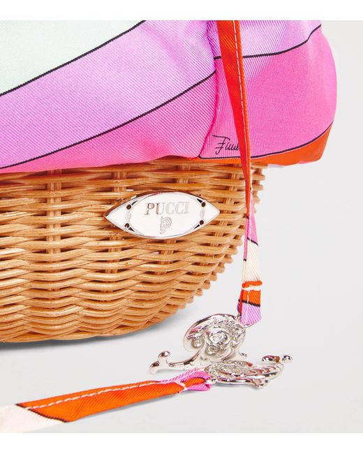 Emilio Pucci Pink Iride Print Bucket Bag