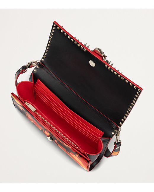 Christian Louboutin Orange Paloma Giddy Calfskin Clutch Bag