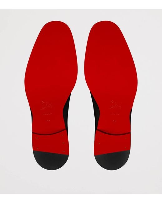 Christian Louboutin Black Sartoby Calf Leather Derby Shoes for men